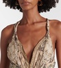 Throne Room gathered silk maxi dress 