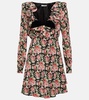 Floral silk minidress