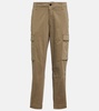 Cropped cotton-blend cargo pants