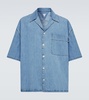 Denim bowling shirt