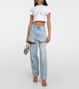 Crystal-embellished jersey T-shirt
