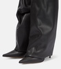 Faux leather boots