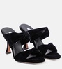 Twist velvet mules