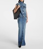 Denim maxi skirt