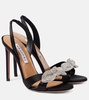 Very Bow Tie 105 embellished satin sandals