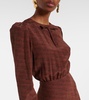 Leopard-print silk midi dress
