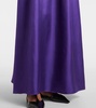 Edda pleated silk maxi dress