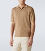 Silk and cotton polo shirt