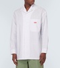 Pinstriped cotton poplin shirt
