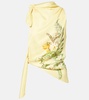 Sol printed tie-neck top