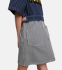 Belted striped denim minidress