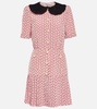 Printed silk minidress