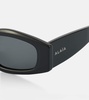 Logo rectangular sunglasses