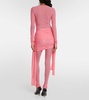 Ruched jersey mini skirt