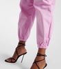 High-rise cotton cargo pants
