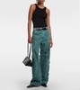 Vivian Strap mid-rise wide-leg jeans