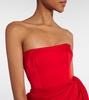 Draped crêpe satin gown