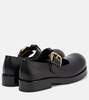 Helium leather Mary Jane flats