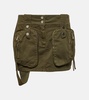 Cotton twill miniskirt