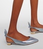 Bow-detail leather ballet flats