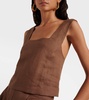 Cozumel linen tank top