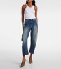 High-rise barrel-leg jeans