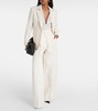 Pinstripe linen and cotton blazer