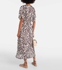 Dorotea zebra-print cotton midi dress