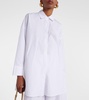 Tea belted cotton poplin blouse