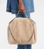 Falabella Large faux shearling tote bag