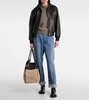 Parachute Knot Maxi suede tote bag