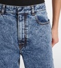 Twisted low-rise wide-leg jeans