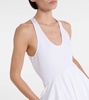 Open-back cotton poplin midi dress