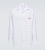 Pinstriped cotton poplin shirt