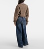 Logo cropped cotton jersey sweatshirt