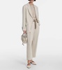 Linen-blend blazer