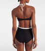 High-rise jacquard bikini 