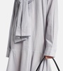 Layered striped shirt dress