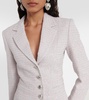 Sequined single-breasted tweed blazer