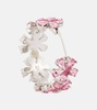 Crystal-embellished hoop earrings