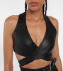 Leather crop top