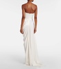 Bridal draped crêpe bustier gown