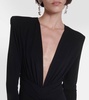 Draped jersey midi dress