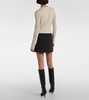 Chalk stripe wool and cotton miniskirt
