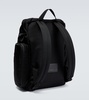 City leather-trimmed backpack