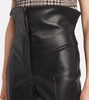 High-rise leather pants