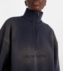 Logo cotton jersey half-zip sweatshirt