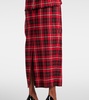 Tartan wool midi dress