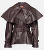 Tim caped leather jacket