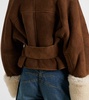 Shearling-trimmed suede jacket